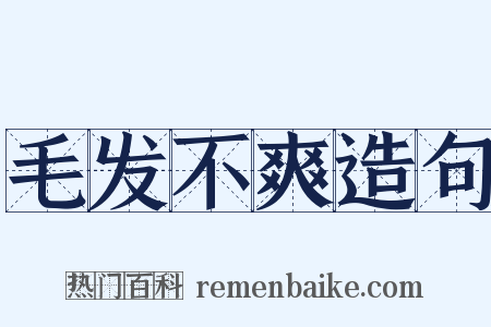 毛发不爽造句是什么意思的图片